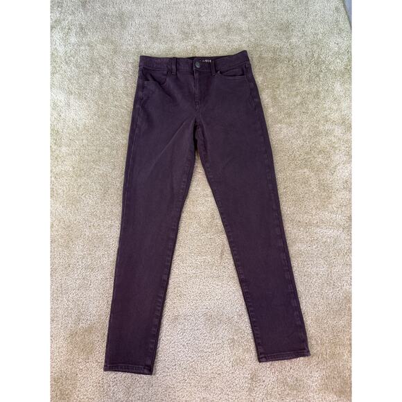American Eagle 360 Stretch High Rise Jegging Skinny Denim Jeans 10 Purple E206 - Picture 1 of 16